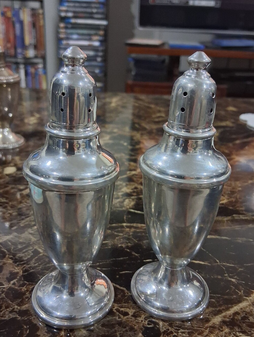 Reed & Barton Weighted Pewter Salt & Pepper Shakers